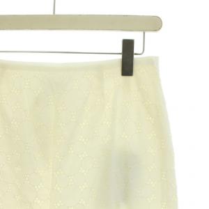 Leilian フレアスカート レース スカラップ ひざ丈 タグ付き 13 XL 白 ホワイト