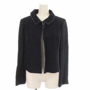 Leilian スーツ セットアップ 上下 ジャケット ワンピース ウール 13 XL 紺 ネイビー