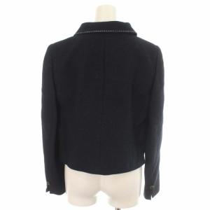 Leilian スーツ セットアップ 上下 ジャケット ワンピース ウール 13 XL 紺 ネイビー