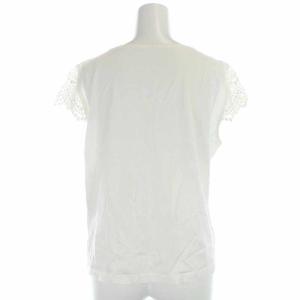 Leilian カットソー レース 切替 フレンチスリーブ 大きいサイズ 13 XL 白 ホワイト