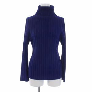 プリーツ カットソー 長袖 ハイネック 3 ネイビー