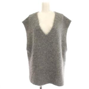 22AW ファー ニット ベスト アルパカ F グレー