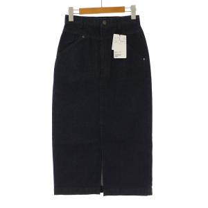 デニムスリットタイトスカート ミモレ ロング M インディゴ 1624-243-0999