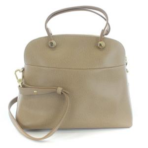 FURLA パイパー ハンドバッグ ショルダーバッグ 2WAY レザー ベージュ