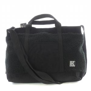 FIBERPILE THERMO Shoulder Tote ショルダーバッグ トートバッグ ボア スエード 黒 ブラック