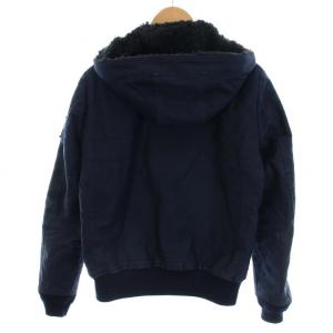 HYSTERIC GLAMOUR N-2B フライトジャケット ミリタリージャケット アウター フェイクファー フード ウール アルパカ混 M 紺 ネイビー