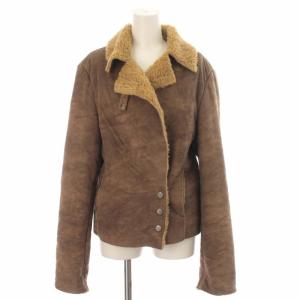 ジャケット ライダース フェイクムートン ダブル 40 S キャメル