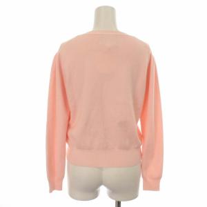 Chesty 21SS カーディガン ニット Vネック 刺繍 花モチーフ ビジュー 長袖 F ピンク 21B101