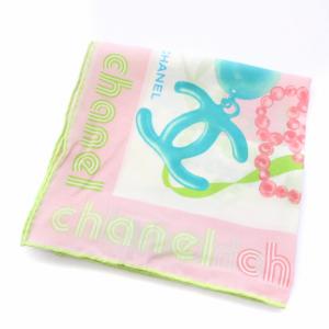 CHANEL スカーフ シルク ココマーク カメリア ピンク