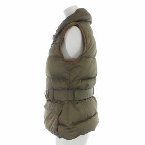 RALPH LAUREN ミリタリーテイスト ダウンベスト ジップアップ ベルト 7 S カーキ