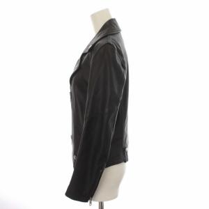 DIESEL ライダース ジャケット ダブル ラムレザー XS 黒 ブラック