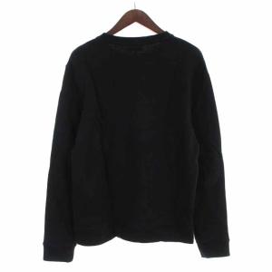 A.P.C. トレーナー スウェット プルオーバー ロゴワッペン エルボーパッチ 長袖 M 黒 ブラック