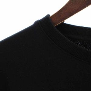 A.P.C. トレーナー スウェット プルオーバー ロゴワッペン エルボーパッチ 長袖 M 黒 ブラック