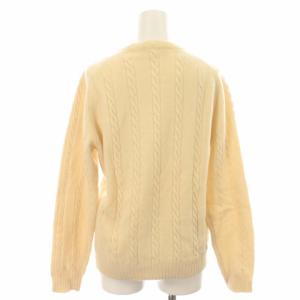 JOHN SMEDLEY ニット セーター ケーブル編み プルオーバー ウール 長袖 M アイボリー