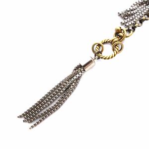 LANVIN COLLECTION ネックレス チェーン フリンジ F シルバー色 ゴールド色