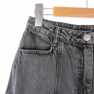 Diagram GRACE CONTINENTAL 22AW フレアスカート ロング マキシ デニム ウォッシュ加工 ジップフライ 36 S グレー