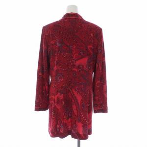 LEONARD FASHION スーツ セットアップ ペイズリー柄 テーラードジャケット ワンピース L レッド