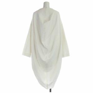 ENFOLD ワンピース ひざ丈 アシンメトリー 長袖 36 S 白 ホワイト