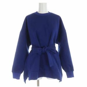 20SS ダンボールサイドベンツプルオーバー トレーナー スウェット リボン 長袖 38 M 青 ブルー