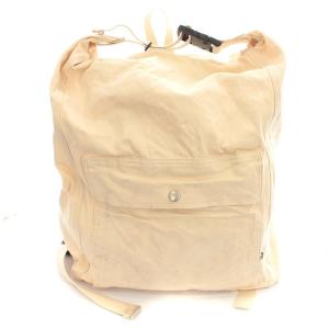 リュックサック デイパック キャンバス アイボリー
