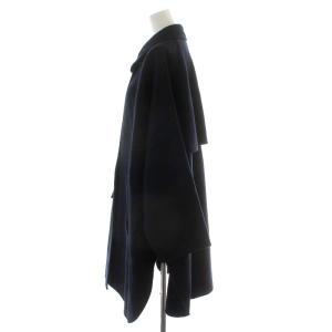BEAUTY&YOUTH UNITED ARROWS リバーポンチョコート ウール ロング丈 アウター M 紺 ネイビー 1625-104-4753