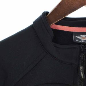 HARLEY DAVIDSON プレシジョン ソフトシェルジャケット ハイネック スタンドカラー ジップアップ ロゴ刺繍 S 黒 ブラック