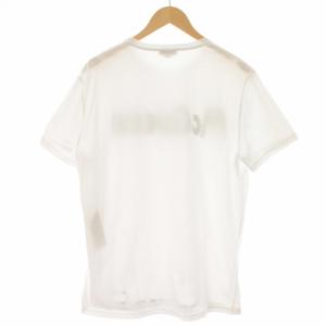 Alexander McQueen 22SS Tシャツ カットソー クルーネック プルオーバー ロゴ 半袖 L 白 ホワイト 黒 ブラック QSZ57