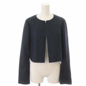 ノーカラージャケット ボレロ 11 L 紺 ネイビー