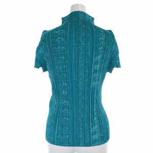 PLEATS PLEASE ISSEY MIYAKE イッセイミヤケ カットソー ハイネック プリーツ アニメ柄 半袖 3 ブルー