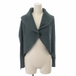 カーディガン ボレロ プリーツ 変形 長袖 3 ダークブルー