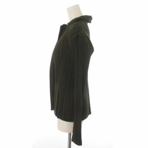ISSEY MIYAKE FETE テーラードジャケット プリーツ カーキ