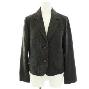 MARGARET HOWELL セットアップ 上下 テーラードジャケット シングル 2B フレアスカート ウール ミモレ ロング 1 S グレージュ