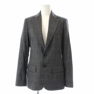 テーラードジャケット シングル 総裏地 ウール グラフチェック 0 XS グレー