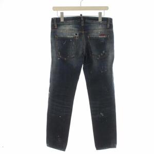 DSQUARED2 デニムパンツ ジーンズ クラッシュ加工 ペイント 38 S インディゴ S72LA0634