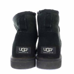 UGG australia クラシック ミニ Classic Mini ムートンブーツ ショートブーツ シープスキン 裏ボア US8 26cm 黒 ブラック