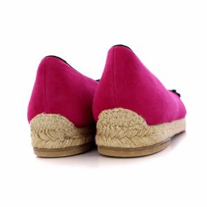 Christian Louboutin Pink Suede Cheetah Tassel Espadrilles エスパドリーユ パンプス フラットシューズ 24cm