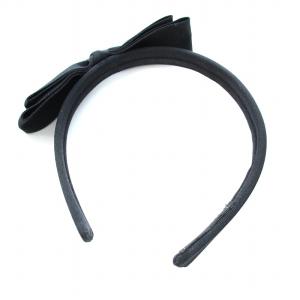 CHANEL ヘアアクセサリー カチューシャ リボン 黒