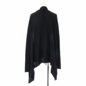 Rick Owens カーディガン ロング 長袖 リブニット ショールカラー XS 黒 ブラック