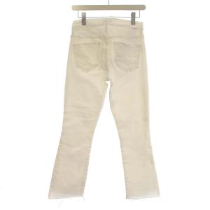 MOTHER デニムパンツ INSIDER CROP STEP FRAY ダメージ加工 カットオフ ホワイトデニム 26 白
