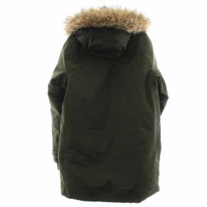 POLO RALPH LAUREN ダウンコート ミリタリーコート ロング 迷彩 カモフラ ファー S カーキ