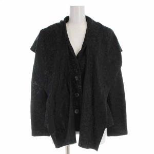 Christian Dior セットアップ ジャケット スラックス ジャガード 花柄 M 黒