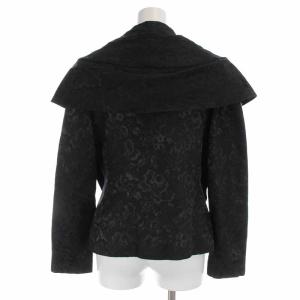 Christian Dior セットアップ ジャケット スラックス ジャガード 花柄 M 黒