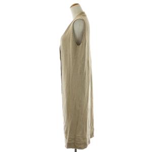 TODAYFUL ニットロングベスト ジレ シングル Vネック 38 M ベージュ