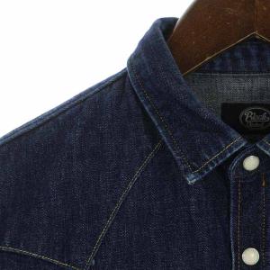 RUDE GALLERY BLACK REBEL デニムシャツ ダンガリーシャツ ポケット 長袖 S 紺 ネイビー