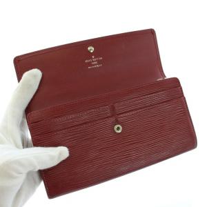 LOUIS VUITTON エピ ポルトフォイユ サラ 長財布 二つ折り 小銭入れ レザー 赤 レッド M60316