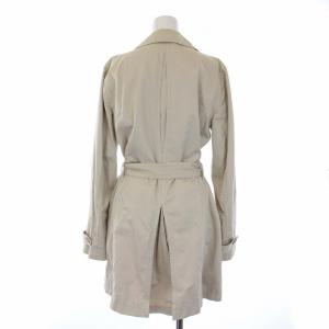 COACH ダブル トレンチコート アウター ミドル ロング 裏地シグネチャー柄 S ベージュ