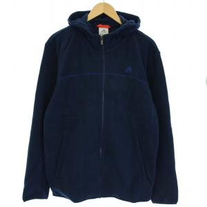 パーカー フリース ジップアップ 刺繍 O LL 紺 ネイビー