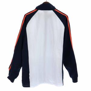 adidas セットアップ 上下 ジャージ ジャケット イージーパンツ ロング O XL 白 ホワイト 紺 ネイビー
