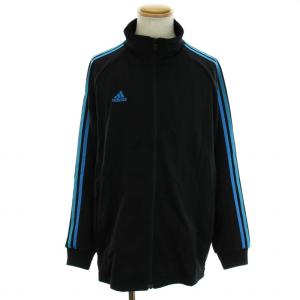 adidas セットアップ 上下 ジャージ トラックジャケット ジップアップ トラックパンツ イージーパンツ M 黒 ブラック 青 ブルー