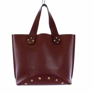 CELINE ヴィンテージ トートバッグ ハンドバッグ スタッズ レザー ブラウン